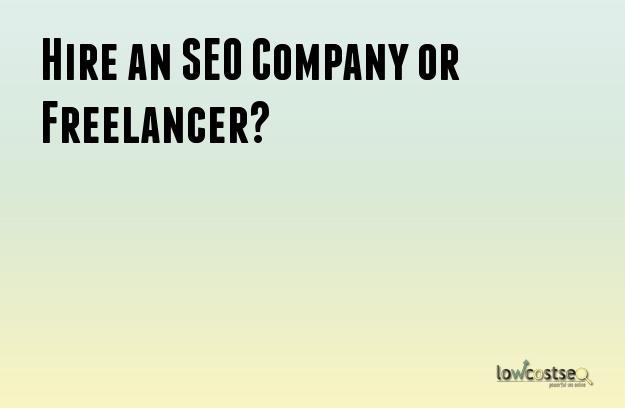 Hire an SEO Company or Freelancer?