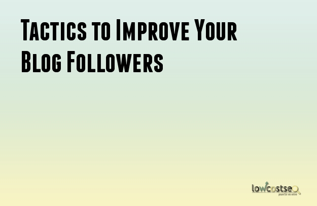 Tactics to Improve Your Blog Followers