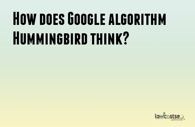 How does Google algorithm Hummingbird think?