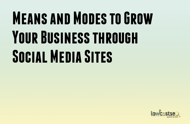 Means and Modes to Grow Your Business through Social Media Sites