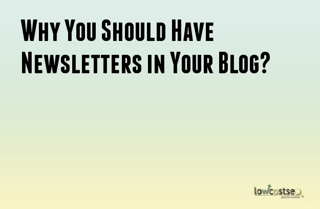 Why You Should Have Newsletters in Your Blog?