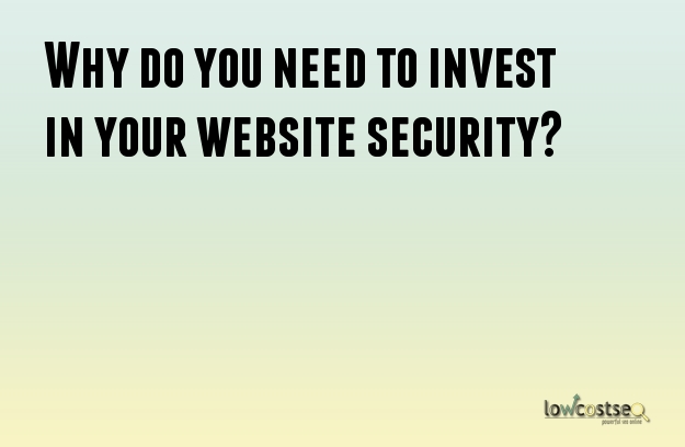 Why do you need to invest in your website security?