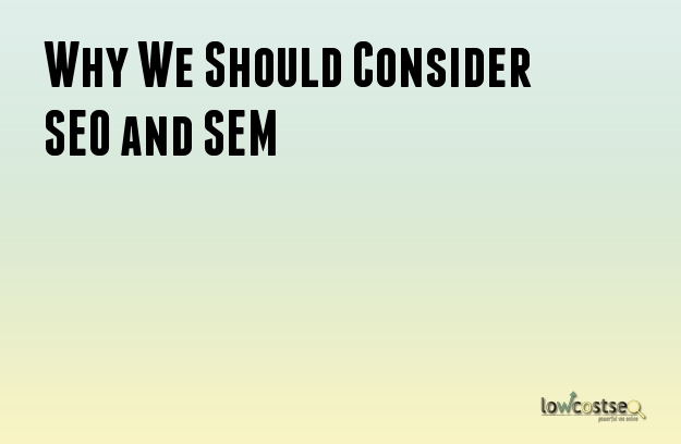 Why We Should Consider SEO and SEM