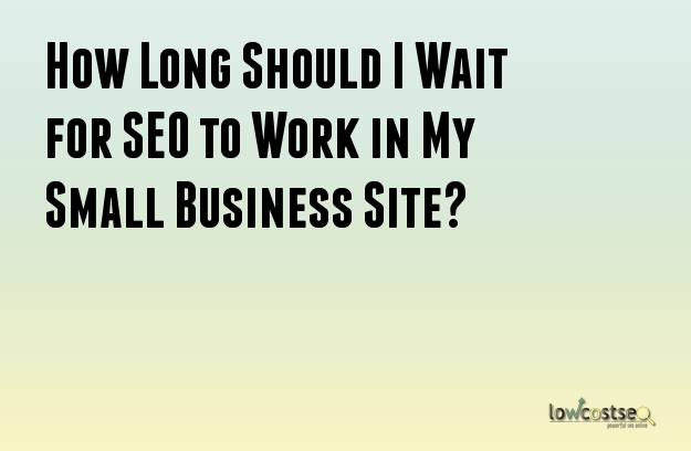 How Long Should I Wait for SEO to Work in My Small Business Site?