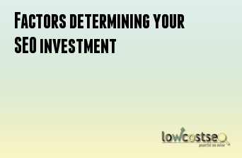 Factors determining your SEO investment