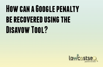 How can a Google penalty be recovered using the Disavow Tool?
