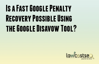 Is a Fast Google Penalty Recovery Possible Using the Google Disavow Tool?