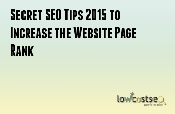 Secret SEO Tips 2015 to Increase the Website Page Rank