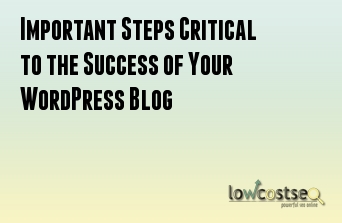 Important Steps Critical to the Success of Your WordPress Blog