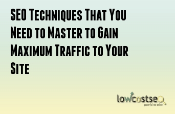 SEO Techniques That You Need to Master to Gain Maximum Traffic to Your Site