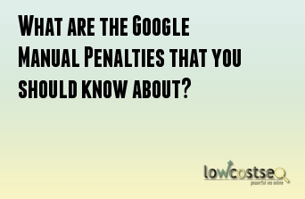 What are the Google Manual Penalties that you should know about?